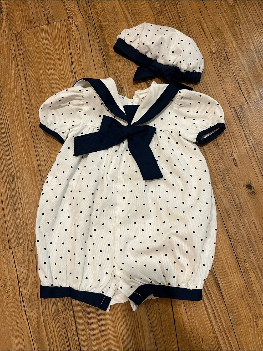 Vintage Good Lad Sailor Baby Romper + Hat Set (24M)